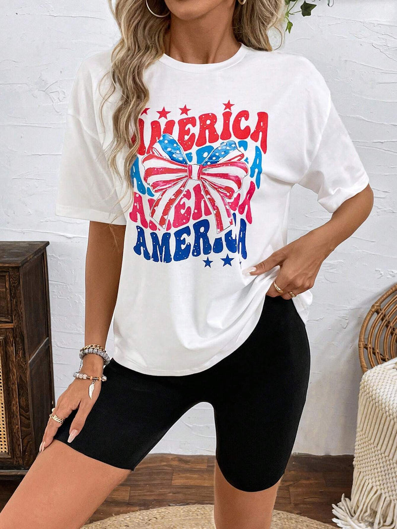 Edicion limitada de camiseta para mujeres con mono y diseno para el Dia de la Independencia