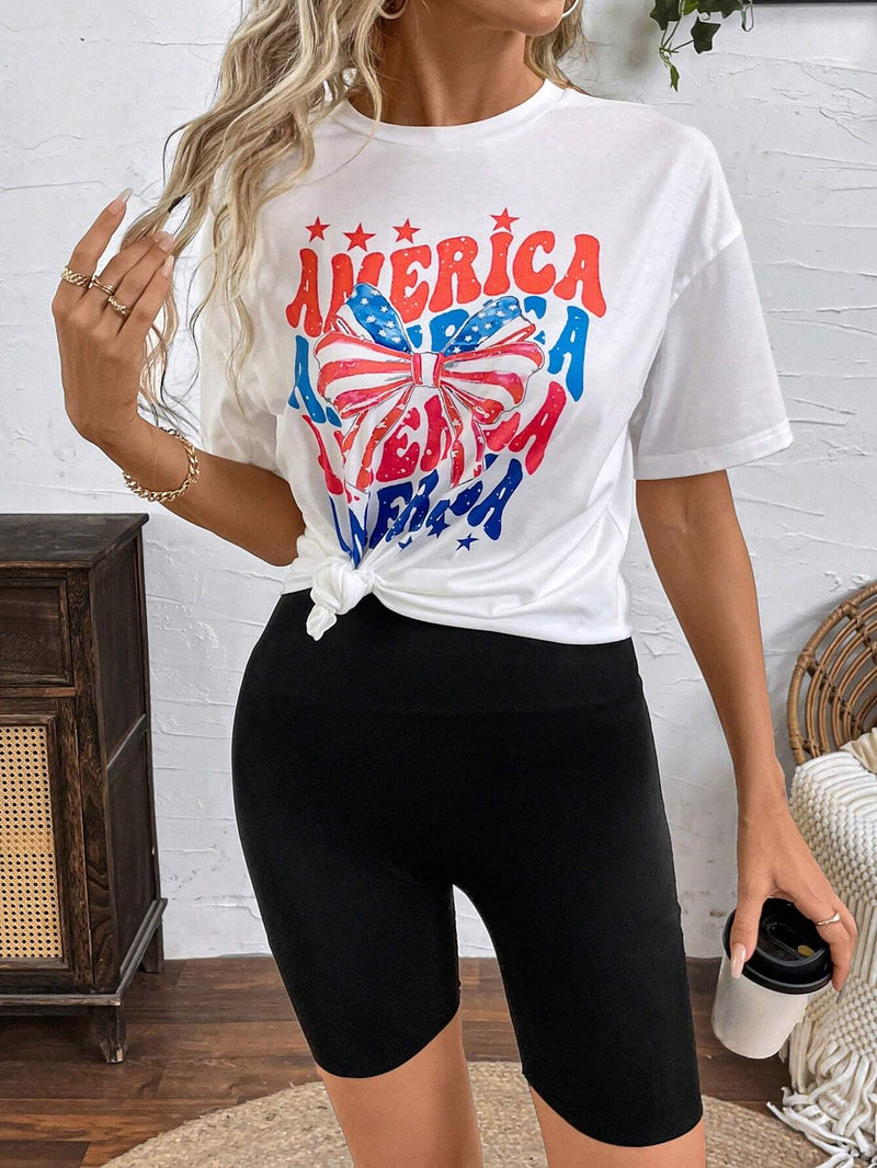 Edicion limitada de camiseta para mujeres con mono y diseno para el Dia de la Independencia