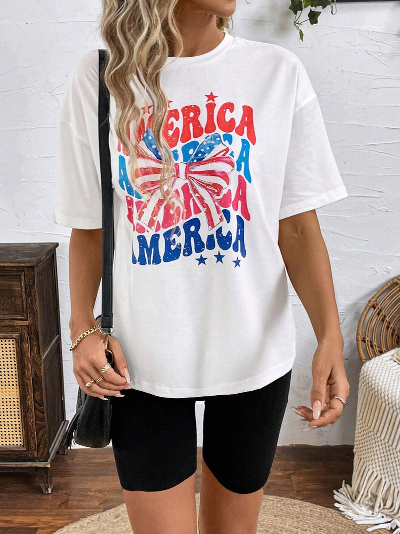 Edicion limitada de camiseta para mujeres con mono y diseno para el Dia de la Independencia