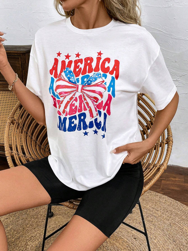 Edicion limitada de camiseta para mujeres con mono y diseno para el Dia de la Independencia