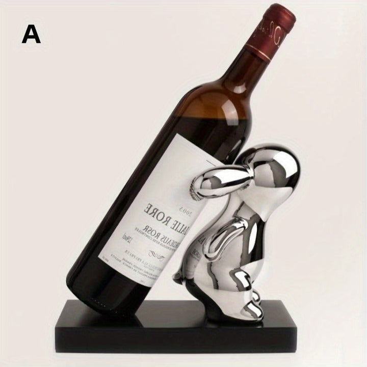 1pc Nuevo Beihanmei Creativo Portavinos de Conejo, Salón, Hogar, Mudanza, Regalo, Selección Estricta, Gabinete de Vino de Cerámica Decoración