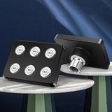 DCdray Cabezal de Ducha Mini Giratorio 360° de Alta Presión - Cabezal Cuadrado ABS Ahorrador de Agua con Flujo Ajustable para Baños Estilo Bohemio Moderno (/Blanco), Accesorio Duradero para el Baño