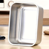 Juego de 3 recipientes de comida de acero inoxidable con tapas: apilables, reutilizables y perfectos para viajar - Adecuados para almuerzos de oficina y transporte al aire libre