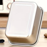 Juego de 3 recipientes de comida de acero inoxidable con tapas: apilables, reutilizables y perfectos para viajar - Adecuados para almuerzos de oficina y transporte al aire libre