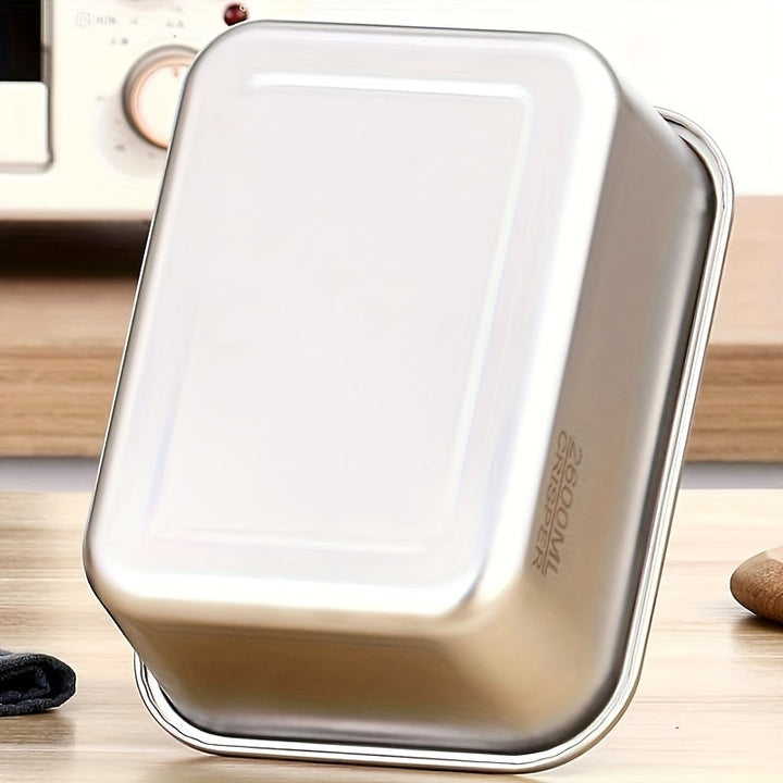 Juego de 3 recipientes de comida de acero inoxidable con tapas: apilables, reutilizables y perfectos para viajar - Adecuados para almuerzos de oficina y transporte al aire libre