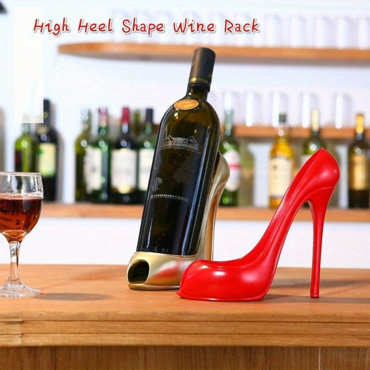 1pc Estante de Vino en Forma de Tacones Altos de Resina Creativa Estante de Vino Tinto Decoración para el Hogar
