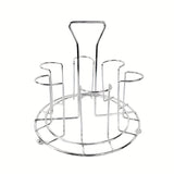 Soporte para tazas de acero inoxidable con base alta, elegante porta vasos de metal, escurridor para mostrador de cocina, organizador de tazas