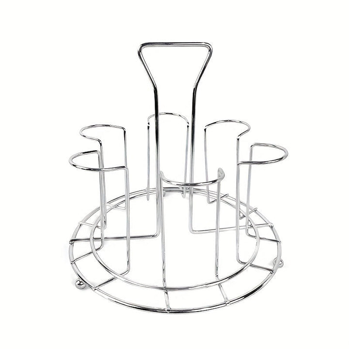 Soporte para tazas de acero inoxidable con base alta, elegante porta vasos de metal, escurridor para mostrador de cocina, organizador de tazas