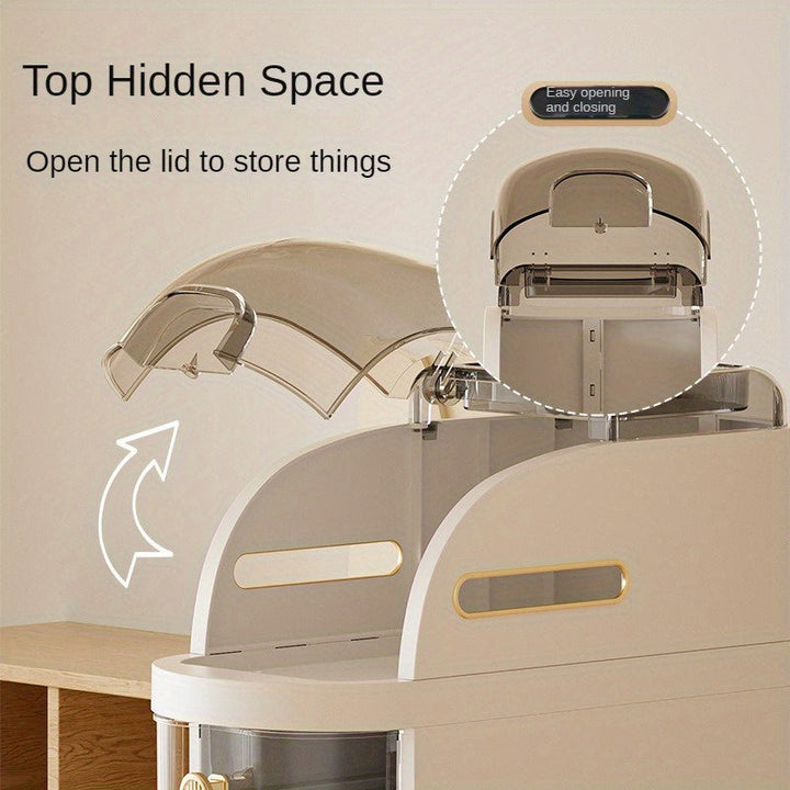 Carrito de Almacenamiento Delgado y Versátil - Organizador de Plástico Multiusos para Snacks, Cosméticos y Más - Ideal para el Hogar, Residencias Estudiantiles y Baños