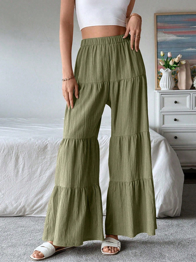 Lune pantalones elegantes y comodos con textura para damas de oficina