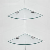 2 pzas Estantes Esquineros Triangulares sin Marco de Vidrio para Colgar en la Pared para Baño, Ducha, Aseo - Estante Flotante Montado en la Pared para Varios Tipos de Habitaciones