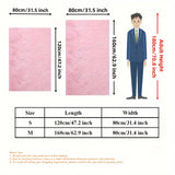 1pc Alfombra Esponjosa Rosa Claro de Lujo - Suave, Alfombra de Poliéster Peluche con Base Antideslizante, Lavable a Máquina para Elegancia de Dormitorio y Sala de Estar, Alfombras para Dormitorio