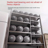 Estantería de Cocina de Acero de Alta Resistencia con Estabilizador Ajustable - Estantería Abierta de Múltiples Niveles para Microondas y Electrodomésticos, No Requiere Montaje