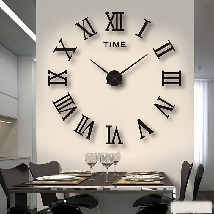 [Reloj Digital Luminoso de Pared] Reloj de Pared Adhesivo Digital Mixto Luminoso a Pilas - Decoración Silenciosa DIY para Hogar Sala de Estar Dormitorio - Sin Pila