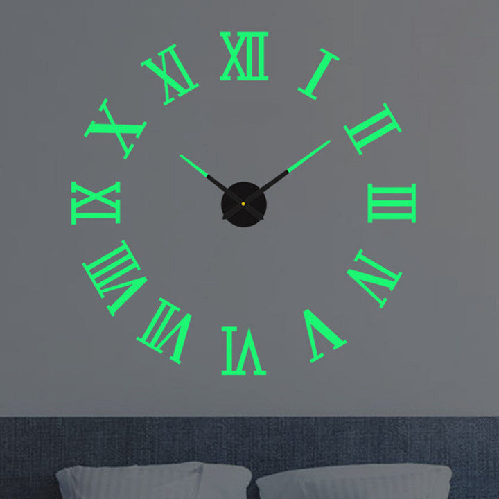 [Reloj Digital Luminoso de Pared] Reloj de Pared Adhesivo Digital Mixto Luminoso a Pilas - Decoración Silenciosa DIY para Hogar Sala de Estar Dormitorio - Sin Pila