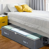 Bolsa de Almacenamiento de Gran Capacidad para Debajo de la Cama con Asas - Organizador Plegable de Tela No Tejida para Ropa y Edredones, Perfecto para el Dormitorio
