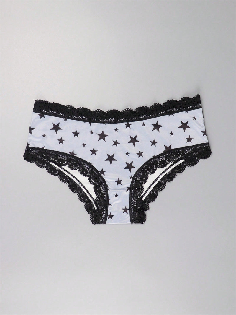 Dircho 3 piezas bikinis goticos sexys y elegantes de tiro bajo para mujer - encaje en contraste, estampado de rosas, calaveras y estrellas en todo el diseno, bragas tipo hipster comodas para mujer - lenceria y ropa interior de halloween