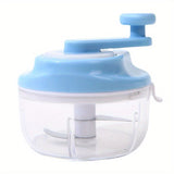 1pc Kitchencraft Molinillo de ajo multifuncional manual - Mezclador de condimentos de plástico sin carga con manija giratoria para preparación fácil de alimentos