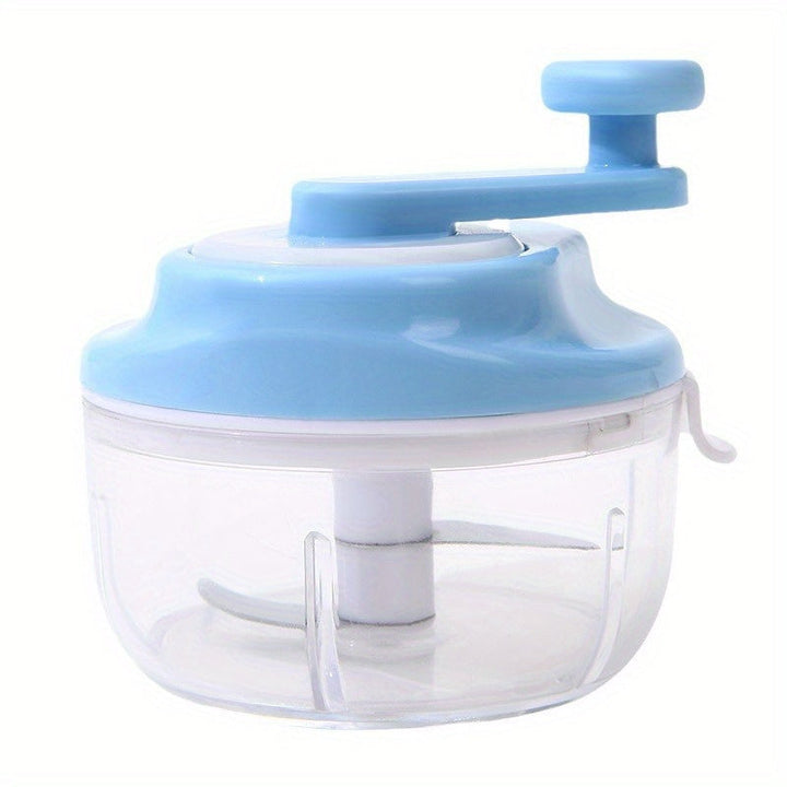 1pc Kitchencraft Molinillo de ajo multifuncional manual - Mezclador de condimentos de plástico sin carga con manija giratoria para preparación fácil de alimentos