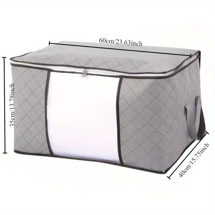 1pc Bolsa de Almacenamiento Extra Grande Plegable, Organizador de Mantas y Ropa de Cama, Cubo de Embalaje para Edredones y Ropa, Regalo de Navidad/Halloween