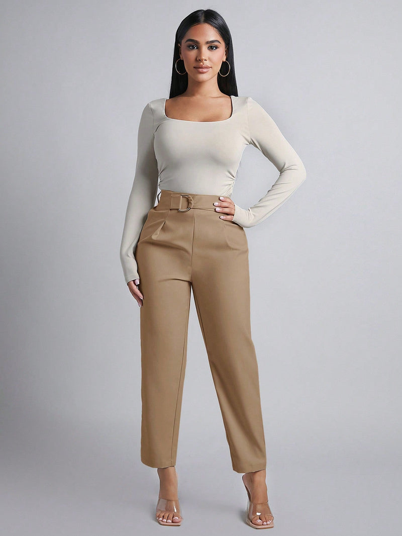 Petite pantalones de pana para mujer con cintura elastica en la parte trasera, apropiados para otono e invierno