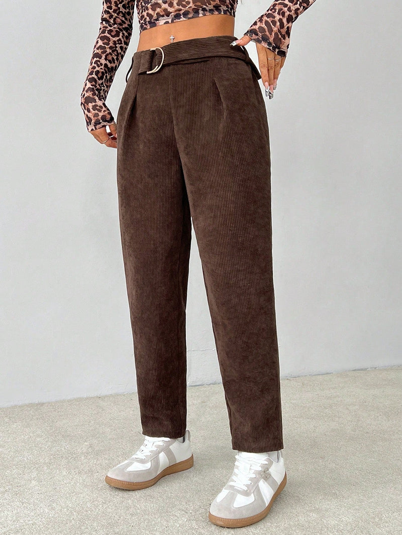 Petite pantalones de pana para mujer con cintura elastica en la parte trasera, apropiados para otono e invierno