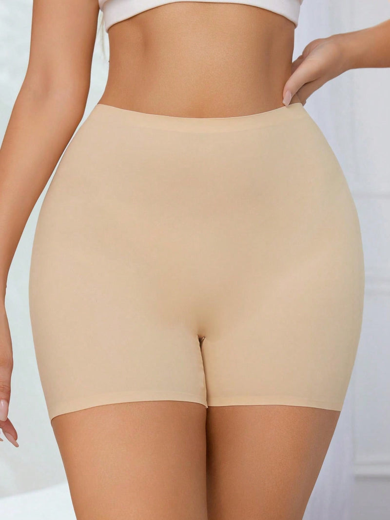 Shorts de seguridad sin costuras de cintura media para mujeres, ropa interior tipo "boyshort" de ajuste cenido