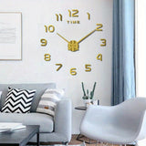 1pc Pegatina de Reloj de Pared Acrílico Luminoso, Reloj Decorativo Redondo Silencioso a Pilas para Sala de Estar y Dormitorio, Estilo Europeo para Decoración del Hogar DIY, No Incluye Pilas