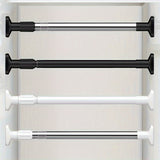 1 pieza de varilla telescópica ajustable sin taladro - Varilla metálica versátil para cortinas de ducha, puertas, soporte de armario y secado, instalación fácil, ideal para accesorios de baño, cortinas de ducha para baño