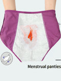 6 piezas pantaletas basicas para mujer, pantalones cortos de seguridad durante el periodo menstrual, ropa interior fisiologica con panel de malla transpirable, sin costuras, de cintura alta, con forma de triangulo, comodos, con proteccion contra fugas,