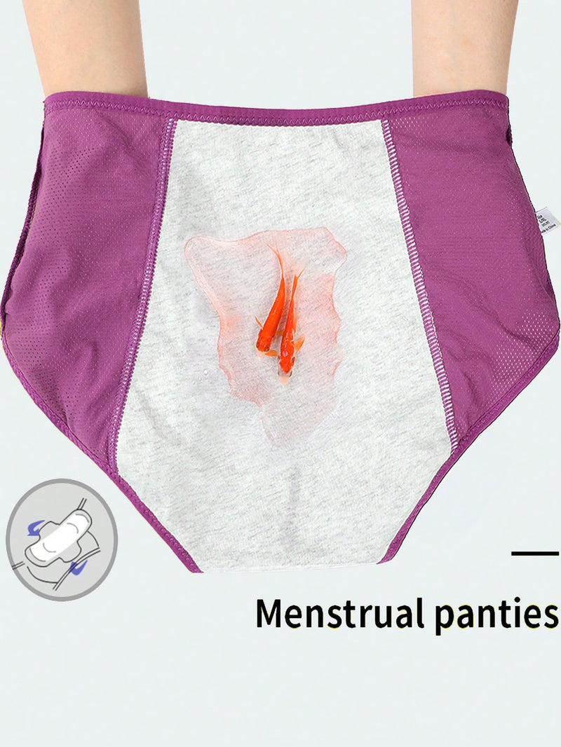 6 piezas pantaletas basicas para mujer, pantalones cortos de seguridad durante el periodo menstrual, ropa interior fisiologica con panel de malla transpirable, sin costuras, de cintura alta, con forma de triangulo, comodos, con proteccion contra fugas,