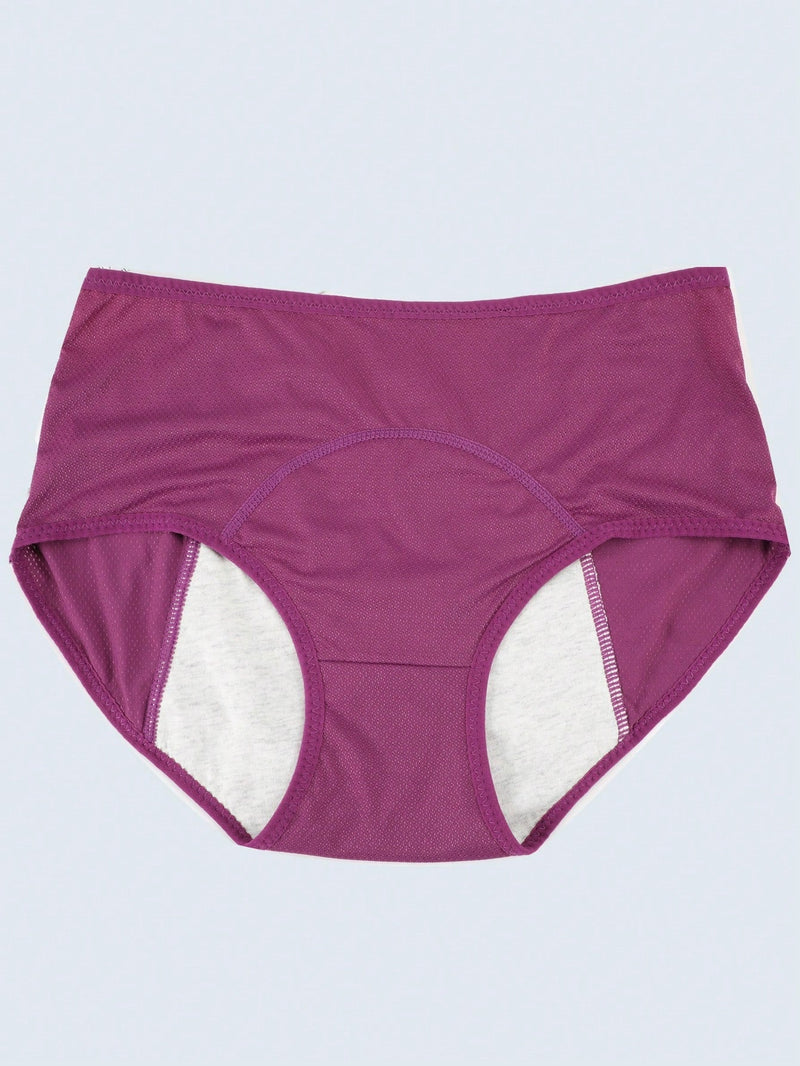 6 piezas pantaletas basicas para mujer, pantalones cortos de seguridad durante el periodo menstrual, ropa interior fisiologica con panel de malla transpirable, sin costuras, de cintura alta, con forma de triangulo, comodos, con proteccion contra fugas,