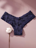 4/piezas tanga sexy para mujer, con diseno de flores pequenas calado y tirantes cruzados de encaje, ropa interior sexy