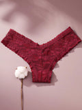 4/piezas tanga sexy para mujer, con diseno de flores pequenas calado y tirantes cruzados de encaje, ropa interior sexy