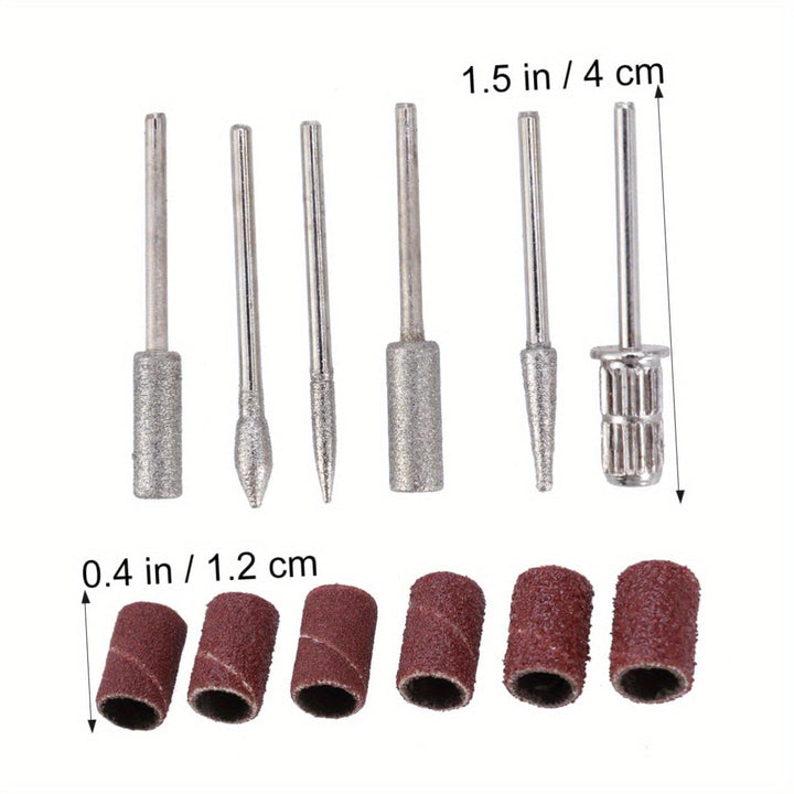 Juego de Herramientas de Taladro para Grabado de Motores Eléctricos, Juego de Herramientas de Taladro para Arte de Uñas, Juego de Herramientas para Máquina de Arte de Uñas