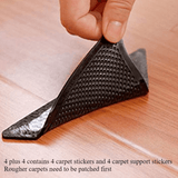 Cinta de agarre antideslizante de silicona de 8 paquetes y almohadillas para oficina, habitación, dormitorio - Pinzas de alfombra lavables reutilizables con almohadillas adhesivas para el hogar y la sala de estar