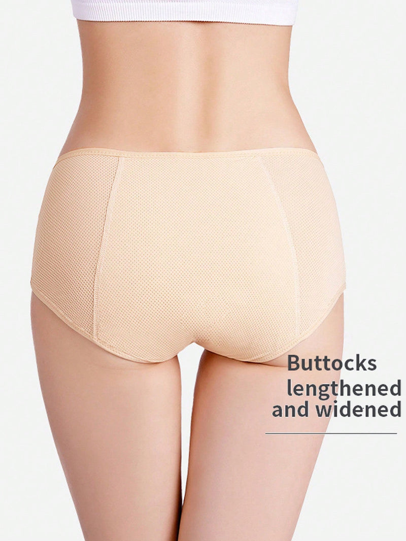 6 piezas pantaletas basicas para mujer, pantalones cortos de seguridad durante el periodo menstrual, ropa interior fisiologica con panel de malla transpirable, sin costuras, de cintura alta, con forma de triangulo, comodos, con proteccion contra fugas,