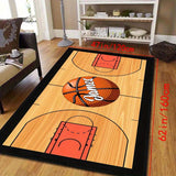 1pc Alfombra de baloncesto personalizada con nombre - Lavable en máquina, Alfombra de comodidad antideslizante para silla de oficina, Fibra de poliéster, Ideal para habitación, uso exterior, cocina - Regalo de vacaciones perfecto