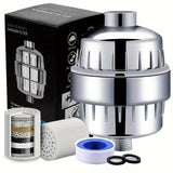 1 filtro de ducha de alto rendimiento con malla de acero inoxidable - ¡Disfruta de agua limpia y purificada para un baño más saludable!