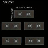 1/2/5/10/20pcs Ganchos Autoadhesivos Sin Taladro para Baño, Soportes para Barra de Ducha, Ganchos Montados en la Pared para Dormitorio, Armario, Gabinete de Cocina - Estilo Contemporáneo, Material Plástico, Ganchos de Utilidad