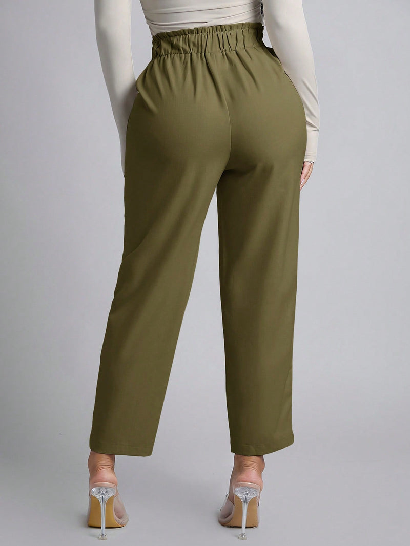 Petite pantalones de pana para mujer con cintura elastica en la parte trasera, apropiados para otono e invierno