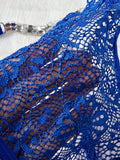 Midnightglam 1 pieza tanga de encaje sexy decorado con cristales para mujeres