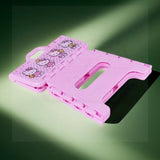 Taburete plegable de plástico con temática de gatito adorable - Impermeable y portátil, taburete rosa para decoración del hogar y fiestas