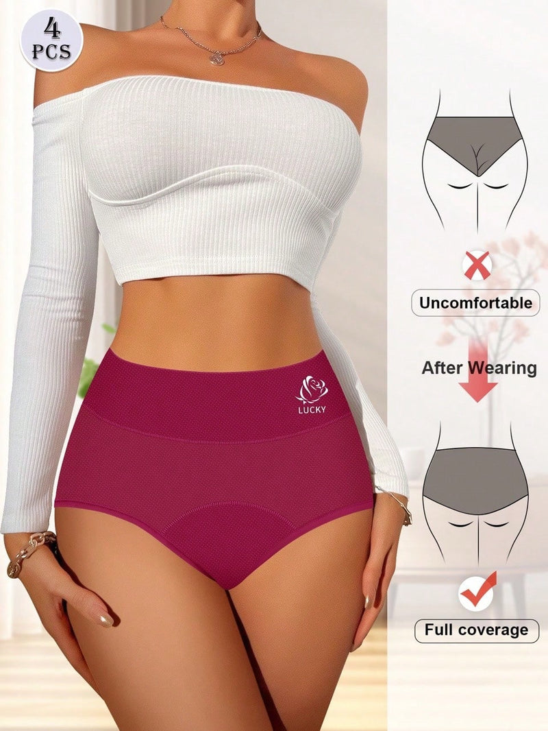 8 piezas ropa interior femenina de periodo a prueba de fugas, calzones fisiologicos en forma de triangulo