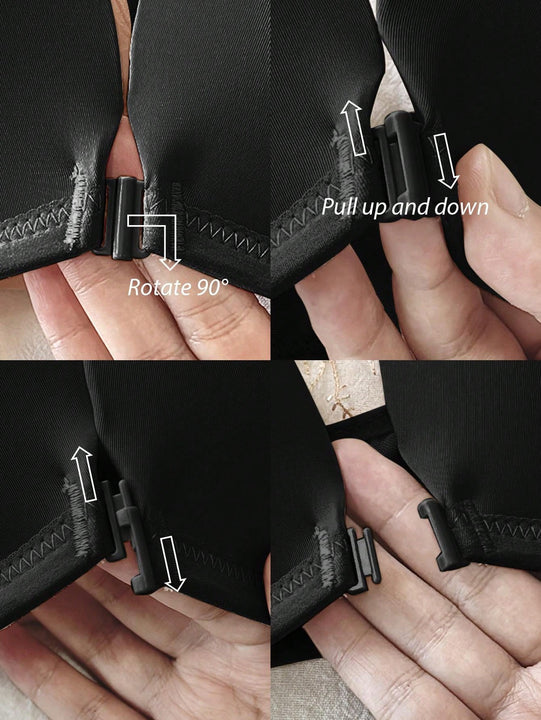 1 pieza sujetador con cierre delantero sexy, con relleno y efecto pushup, con tirantes ajustables, lenceria comoda y transpirable de encaje con espalda de tirantes cruzados para mujer