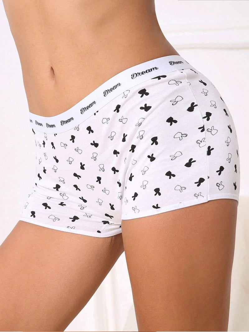 6 piezas pantalones tipo boxer para mujer, pantalones tipo boxer para mujer, pantalones cuadruples comodos, suaves y amigables con la piel, bragas lindas con diseno de dibujos animados, pantalones tipo boxer para mujer, bragas comodas y sin marcas