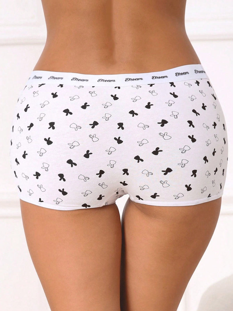 6 piezas pantalones tipo boxer para mujer, pantalones tipo boxer para mujer, pantalones cuadruples comodos, suaves y amigables con la piel, bragas lindas con diseno de dibujos animados, pantalones tipo boxer para mujer, bragas comodas y sin marcas