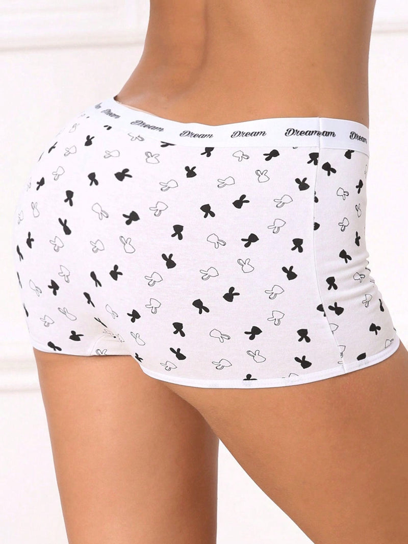 6 piezas pantalones tipo boxer para mujer, pantalones tipo boxer para mujer, pantalones cuadruples comodos, suaves y amigables con la piel, bragas lindas con diseno de dibujos animados, pantalones tipo boxer para mujer, bragas comodas y sin marcas