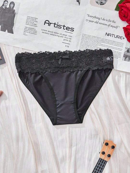 3 piezas de bragas para damas de media altura con encaje, comodas, frescas y sin rastro con diseno de triangulo