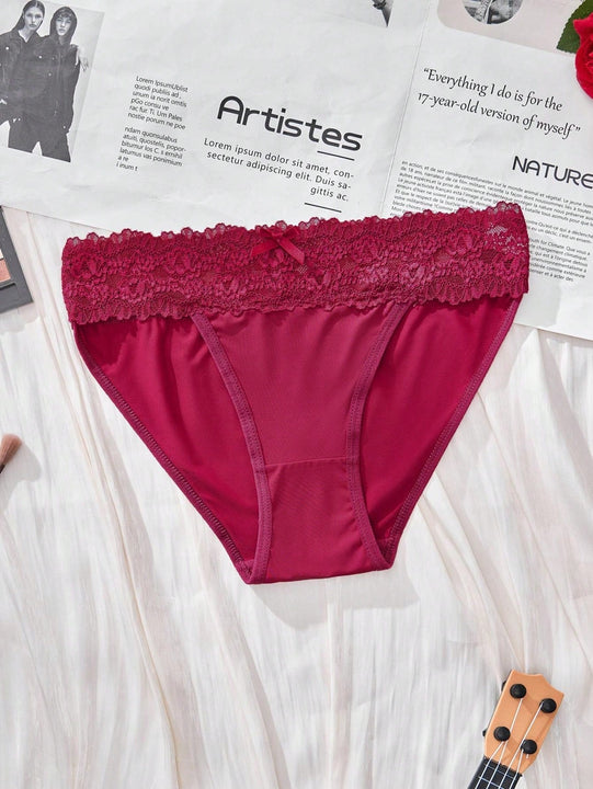 3 piezas de bragas para damas de media altura con encaje, comodas, frescas y sin rastro con diseno de triangulo